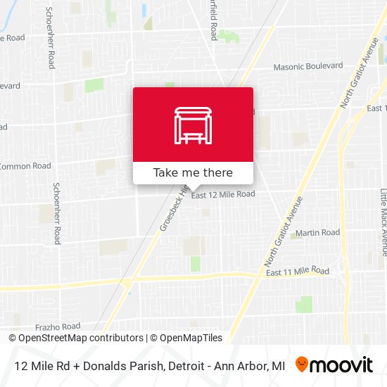 12 Mile Rd + Donalds Parish map