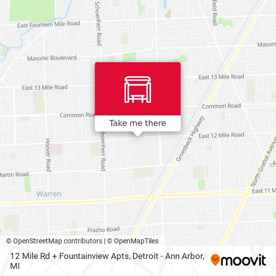 12 Mile Rd + Fountainview Apts map