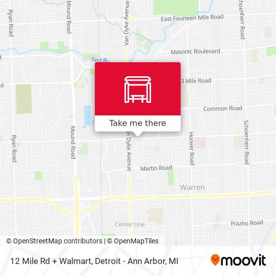 12 Mile Rd + Walmart map