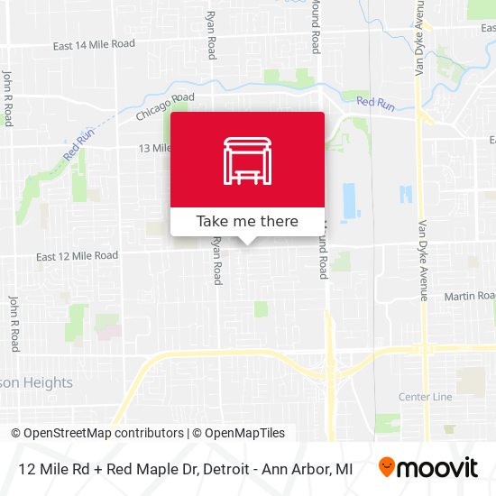 12 Mile Rd + Red Maple Dr map