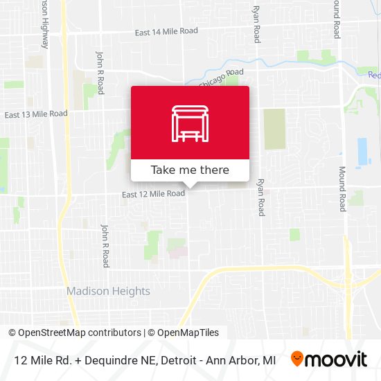 12 Mile Rd. + Dequindre NE map