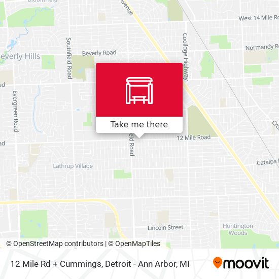 Mapa de 12 Mile Rd + Cummings