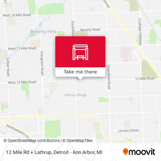 Mapa de 12 Mile Rd + Lathrup