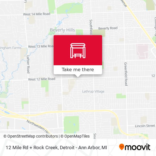 12 Mile Rd + Rock Creek map