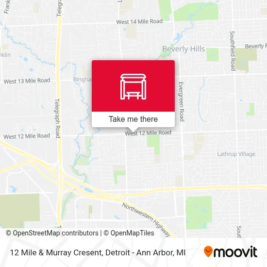 12 Mile & Murray Cresent map