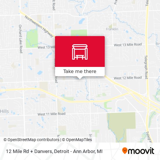 Mapa de 12 Mile Rd + Danvers
