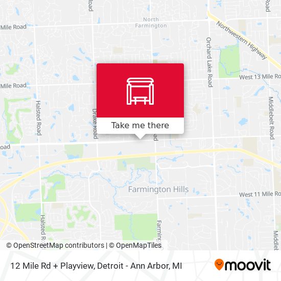 12 Mile Rd + Playview map