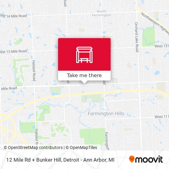 Mapa de 12 Mile Rd + Bunker Hill