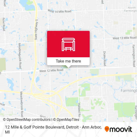 12 Mile & Golf Pointe Boulevard map
