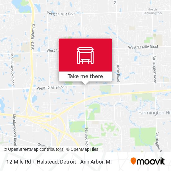 12 Mile Rd + Halstead map