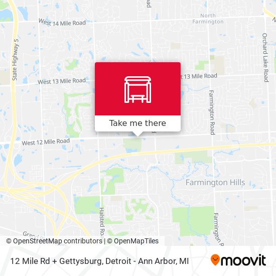 12 Mile Rd + Gettysburg map