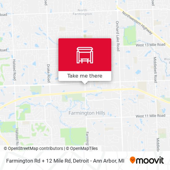Mapa de Farmington Rd + 12 Mile Rd