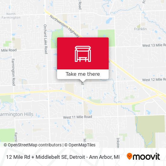 12 Mile Rd  + Middlebelt SE map