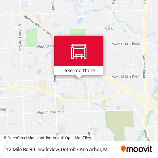 12 Mile Rd + Lincolnview map