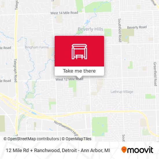Mapa de 12 Mile Rd + Ranchwood