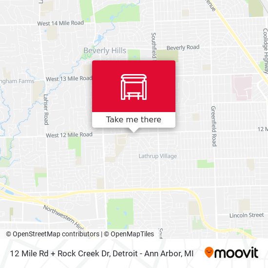 12 Mile Rd + Rock Creek Dr map