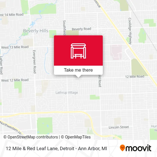 12 Mile & Red Leaf Lane map