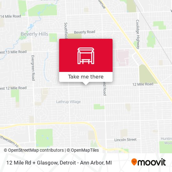 Mapa de 12 Mile Rd + Glasgow