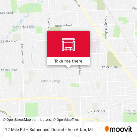 12 Mile Rd + Sutherland map