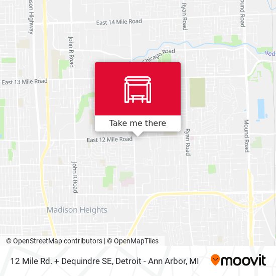 12 Mile Rd. + Dequindre SE map
