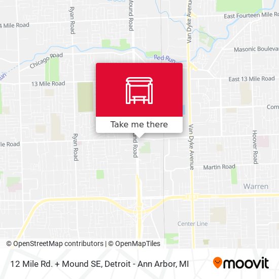 12 Mile Rd. + Mound SE map