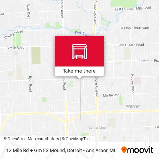 12 Mile Rd + Gm FS Mound map