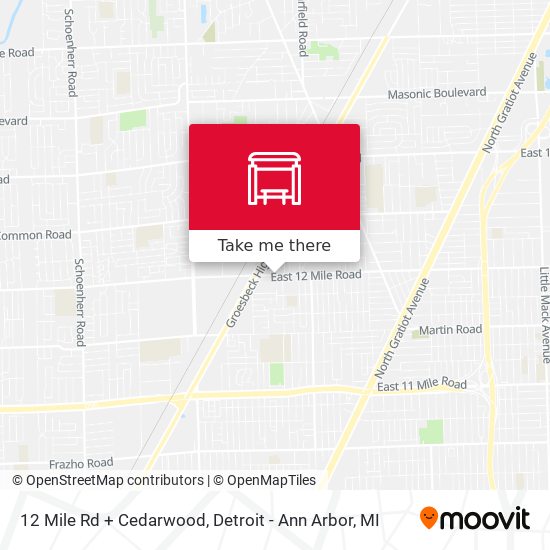 Mapa de 12 Mile Rd + Cedarwood