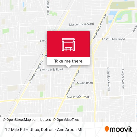 Mapa de 12 Mile Rd + Utica