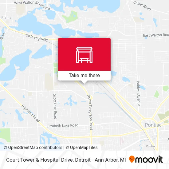 Court Tower & Hospital Drive map