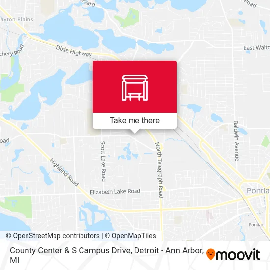 County Center & S Campus Drive map