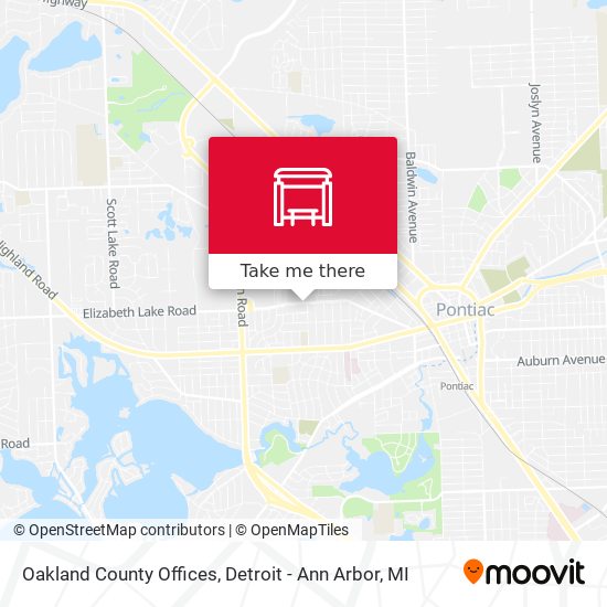 Oakland County Offices map