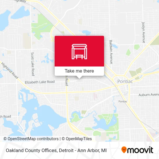 Oakland County Offices map