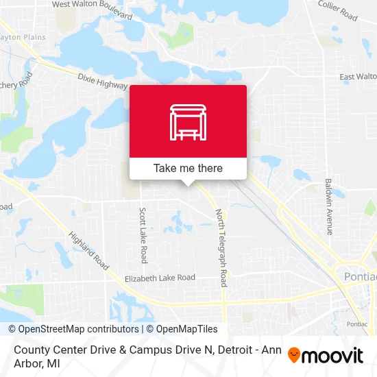 County Center Drive & Campus Drive N map