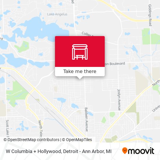 W Columbia + Hollywood map