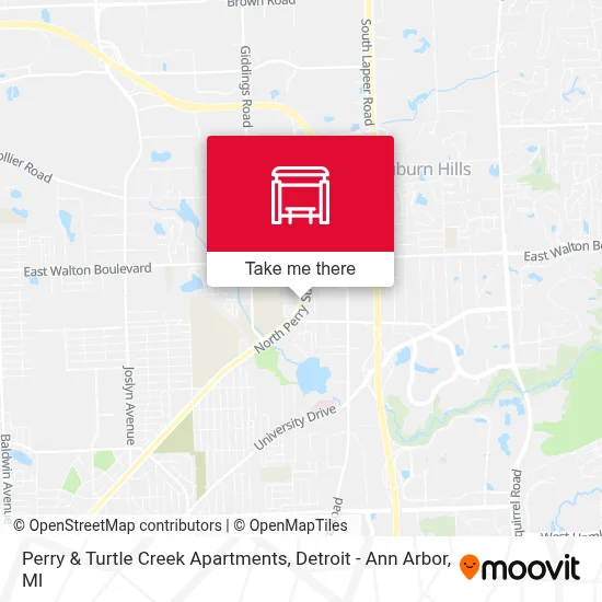 Perry & Turtle Creek Apartments map