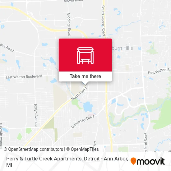 Perry & Turtle Creek Apartments map