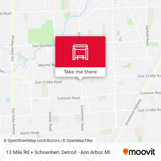 13 Mile Rd + Schoenherr map