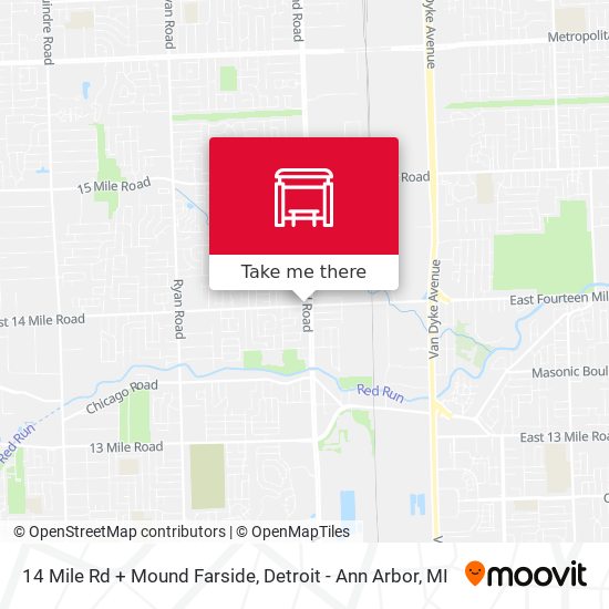 14 Mile Rd + Mound Farside map