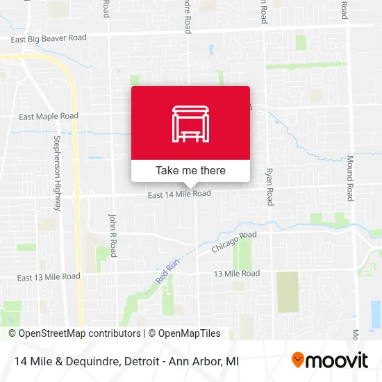 14 Mile & Dequindre map