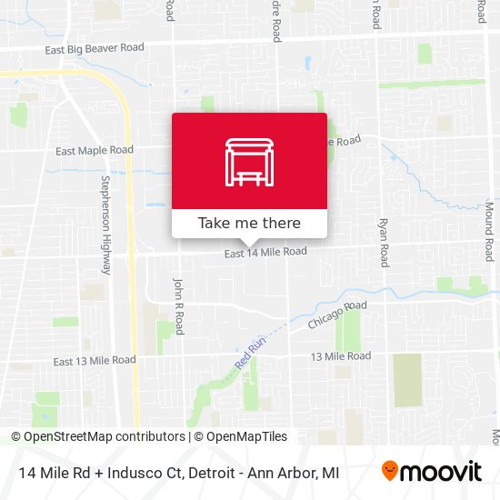 14 Mile Rd + Indusco Ct map