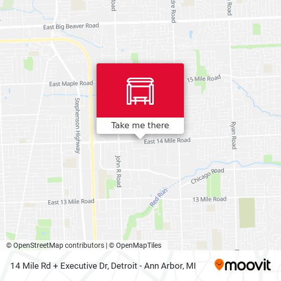 Mapa de 14 Mile Rd + Executive Dr