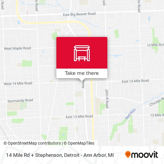 14 Mile Rd + Stephenson map