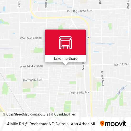 14 Mile Rd @ Rochester NE map