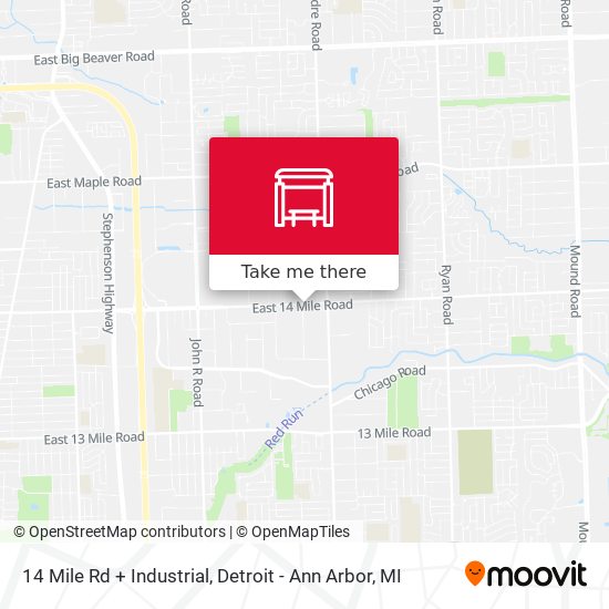 Mapa de 14 Mile Rd + Industrial