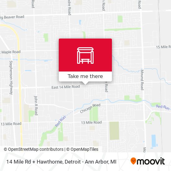 Mapa de 14 Mile Rd + Hawthorne