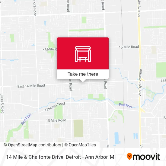 14 Mile & Chalfonte Drive map