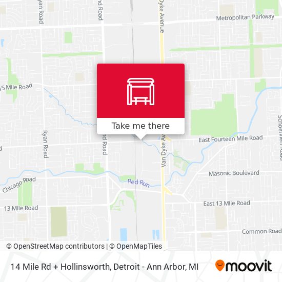 14 Mile Rd + Hollinsworth map