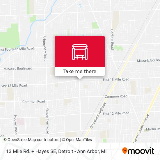 Mapa de 13 Mile Rd. + Hayes SE