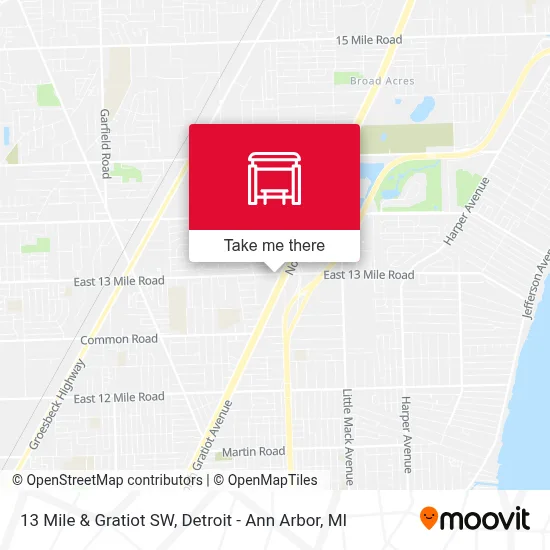 13 Mile & Gratiot SW map