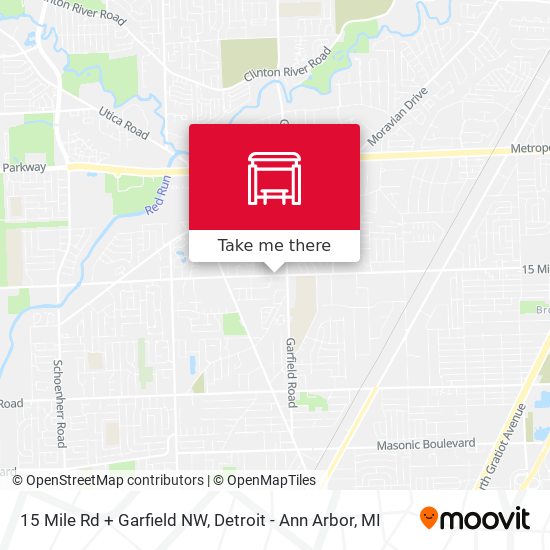 15 Mile Rd + Garfield NW map